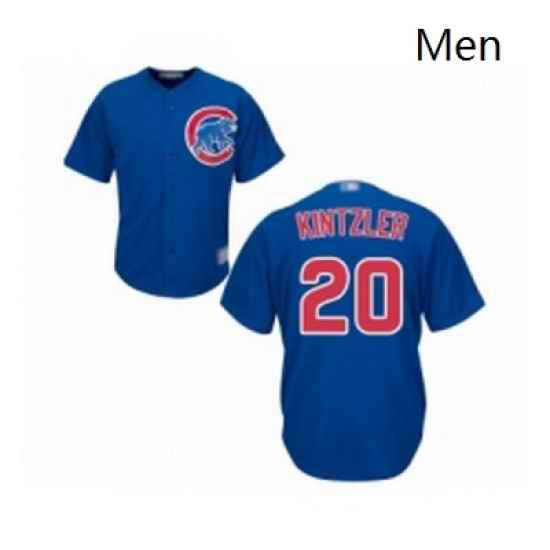 Mens Chicago Cubs 20 Brandon Kintzler Replica Royal Blue Alternate Cool Base Baseball Jersey